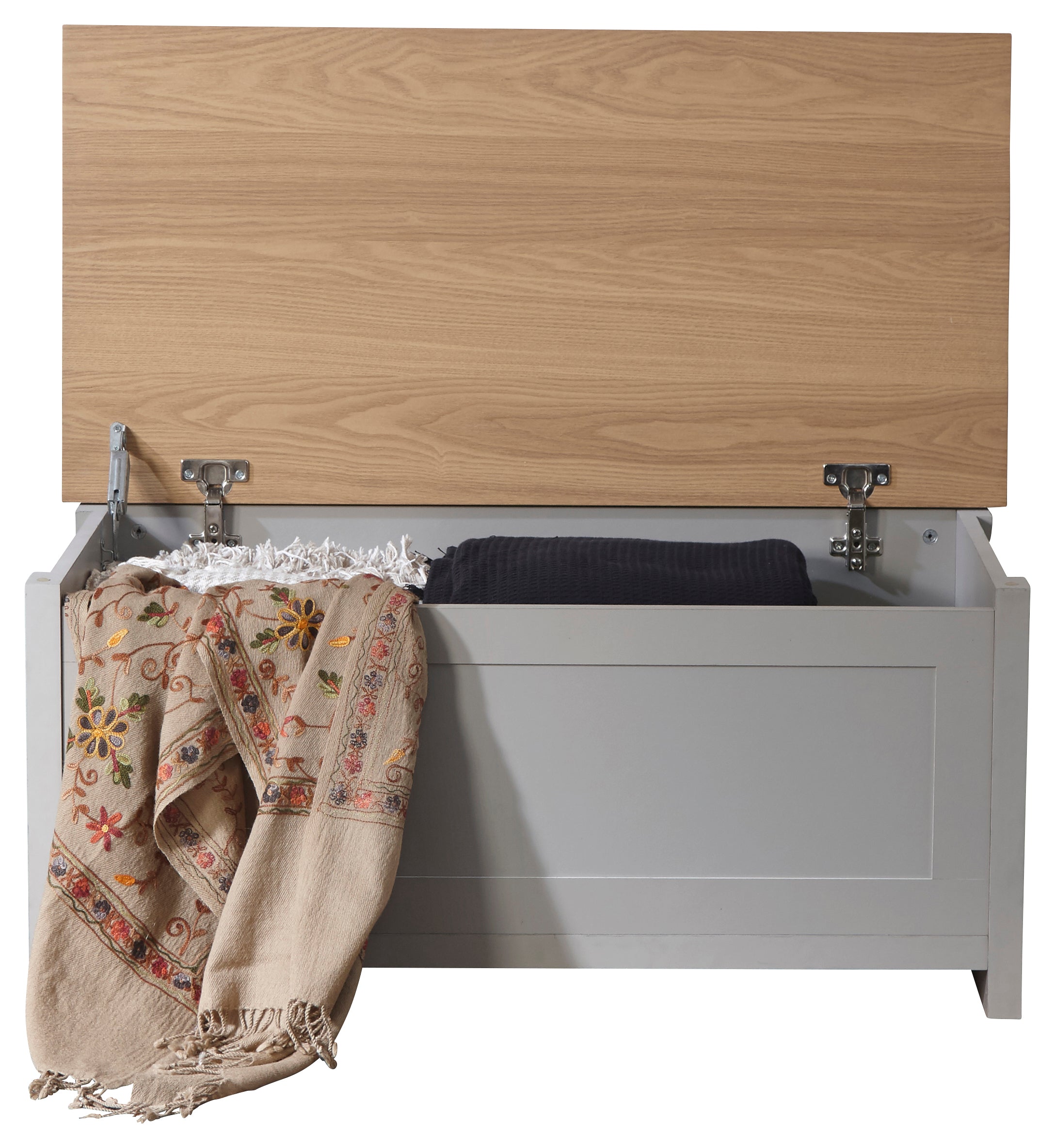 Lancaster Ottoman Storage Grey – GFW, view 7
