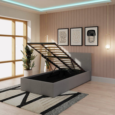 End Lift Ottoman Bed Grey – GFW, view 3