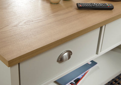 Lancaster 2 Drawer Coffee Table Cream – GFW, view 9