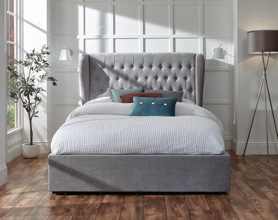 Dakota Ottoman Bed With Solid Base Platinum – GFW, view 13