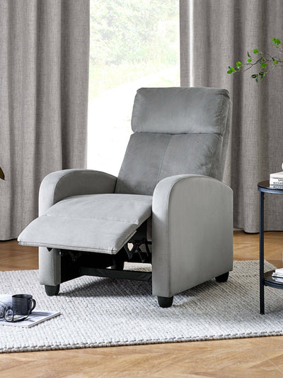 Vivo Grey Chenille Reclining Arm Chair – Julian Bowen, view 2