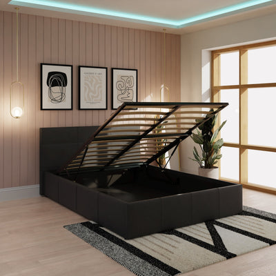 End Lift Ottoman Bed Black – GFW, view 17