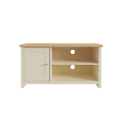 Lancaster Small TV Cabinet Cream – GFW, view 5