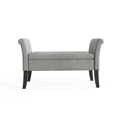 Balmoral Window Seat Grey Chenille – GFW, view 7