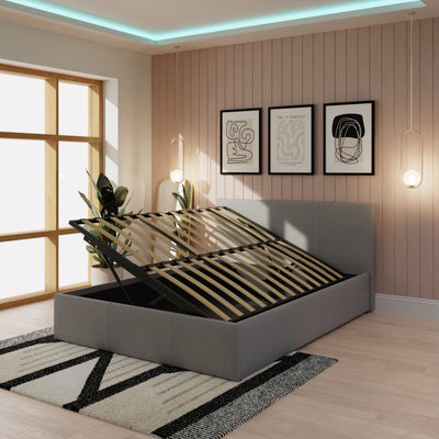 Side Lift Ottoman Bed Grey – GFW, view 3