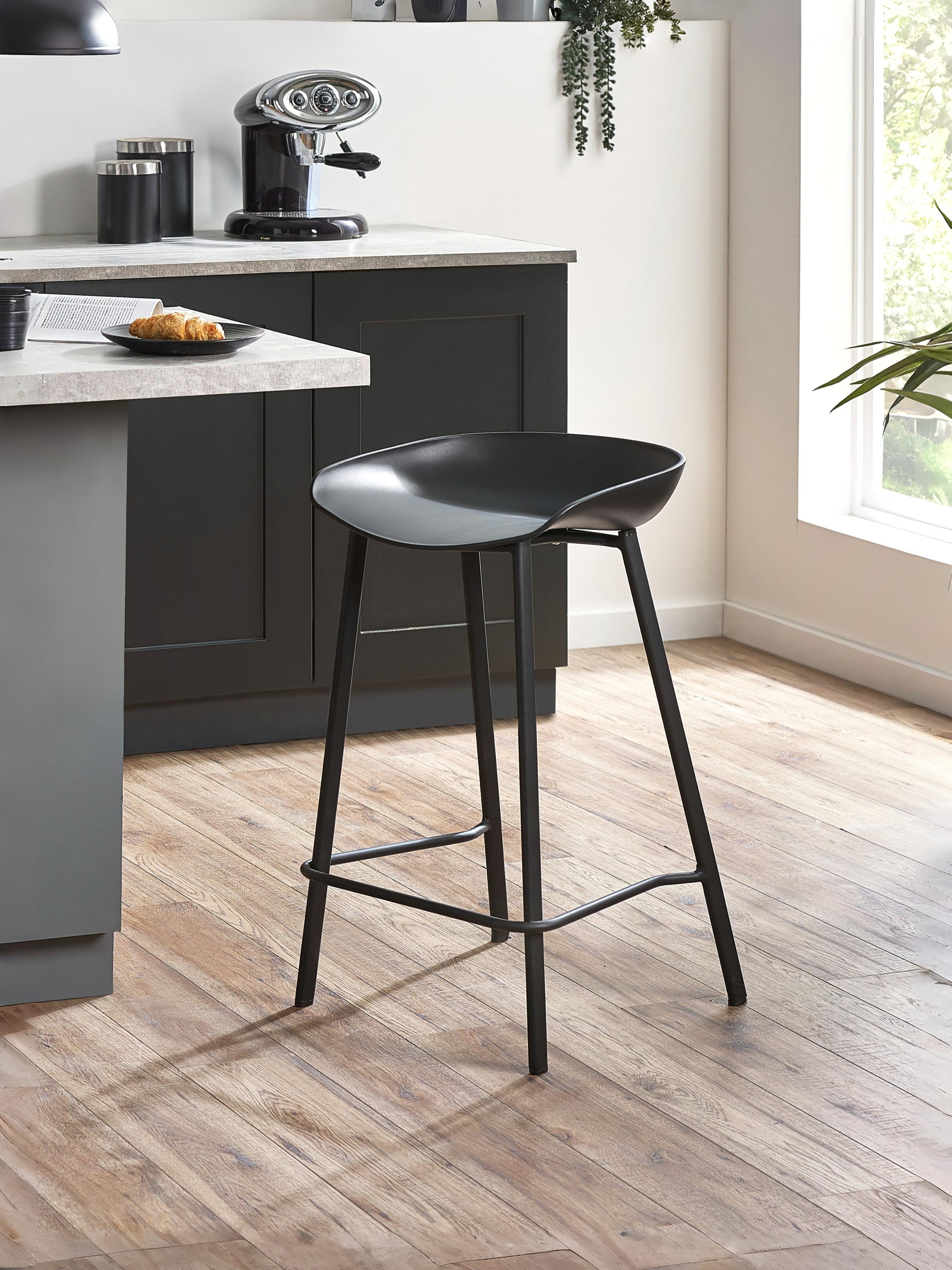 Renzo Bar Stool Black (Set of 2) – Julian Bowen, view 2