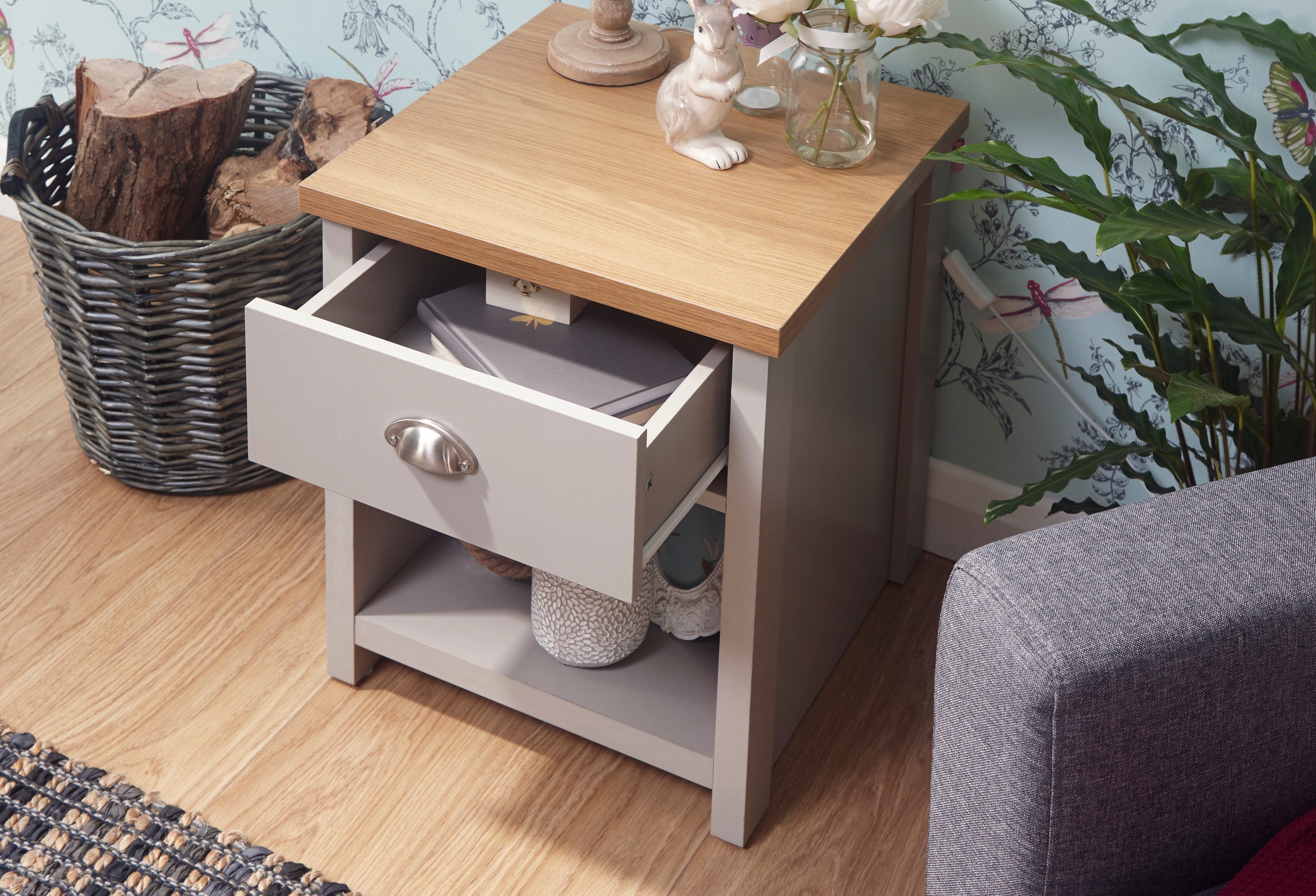 Lancaster Lamp Table Grey – GFW, view 16