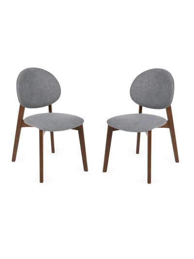 Artemis Walnut and Grey Dining Chairs (Set of 2) – Julian Bowen