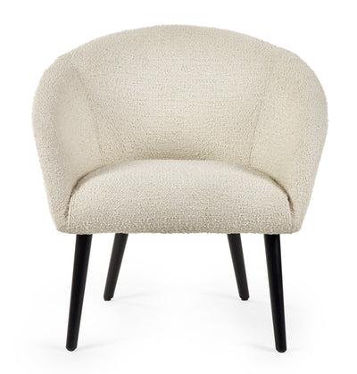 Amari Boucle Accent Chair - Ivory – Julian Bowen