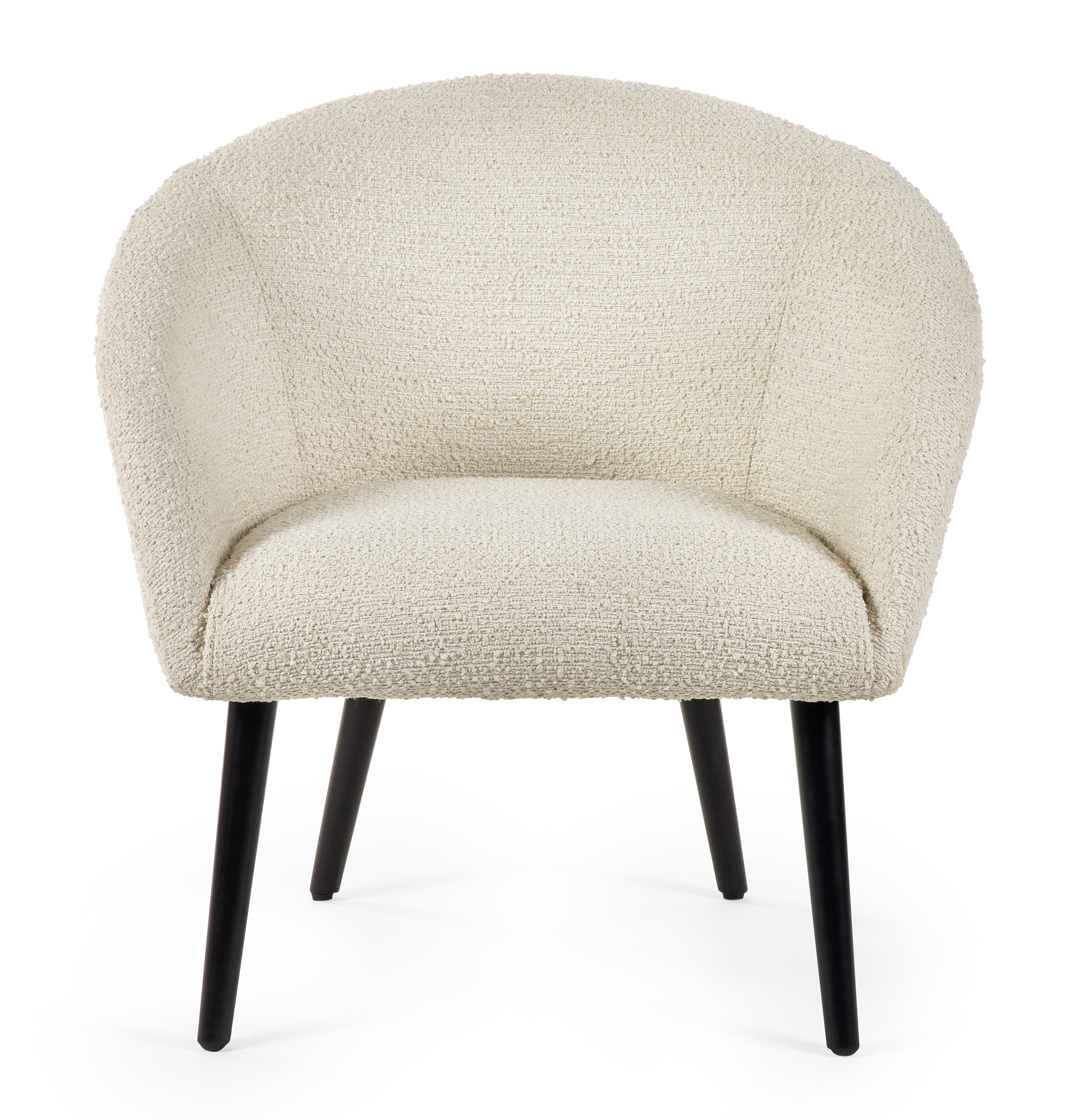 Amari Boucle Accent Chair - Ivory – Julian Bowen