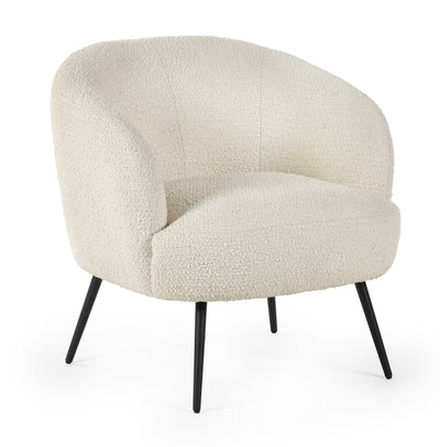 Gigi Boucle Accent Chair - Ivory – Julian Bowen
