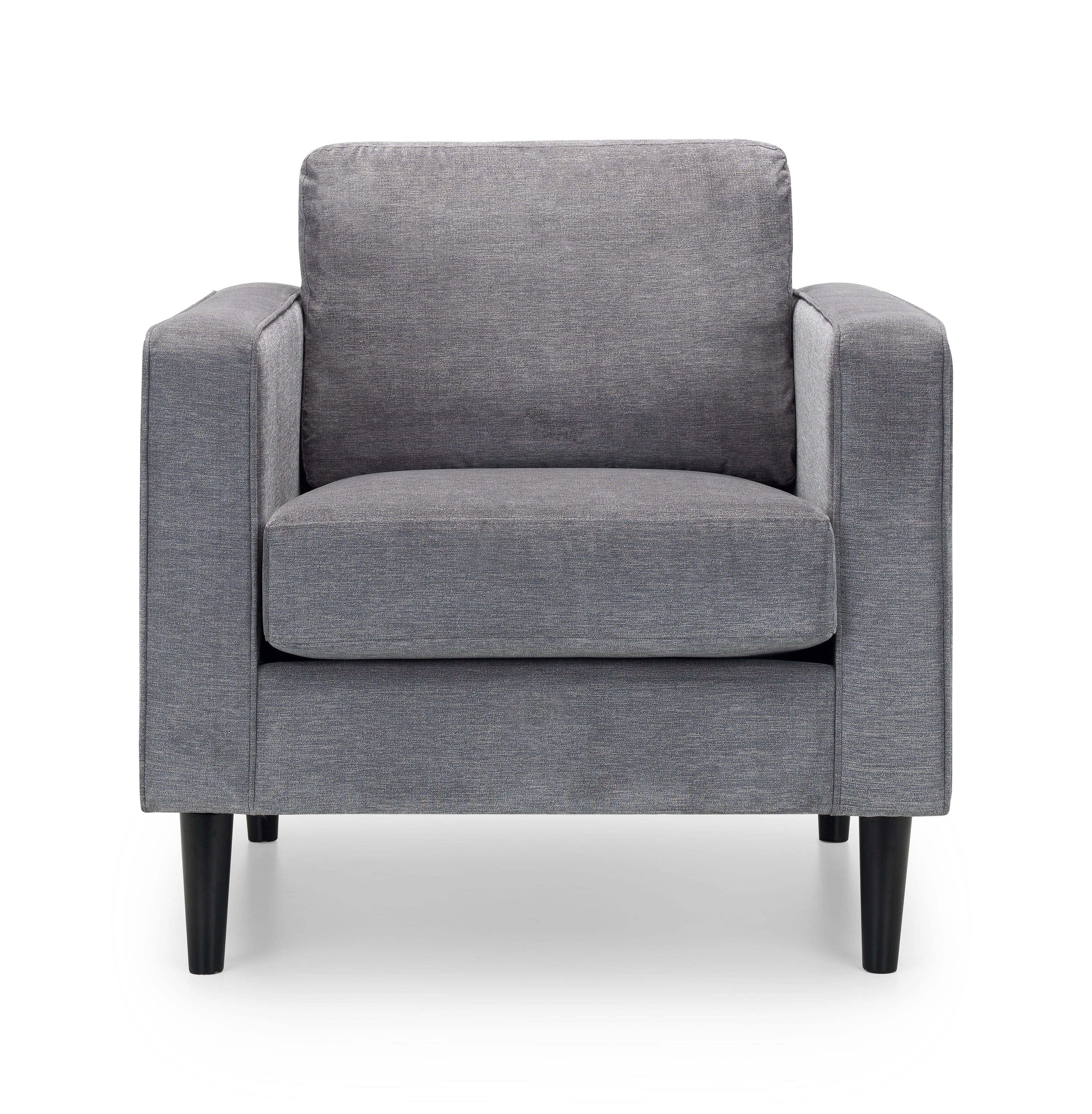 Hayward Chair - Dark Grey Chenille Fabric – Julian Bowen, view 2