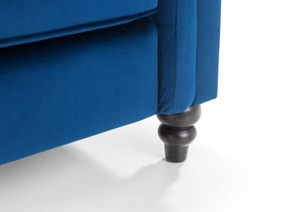 Julian Bowen Armchair Sandringham Chair - Blue Velvet Bed Kings