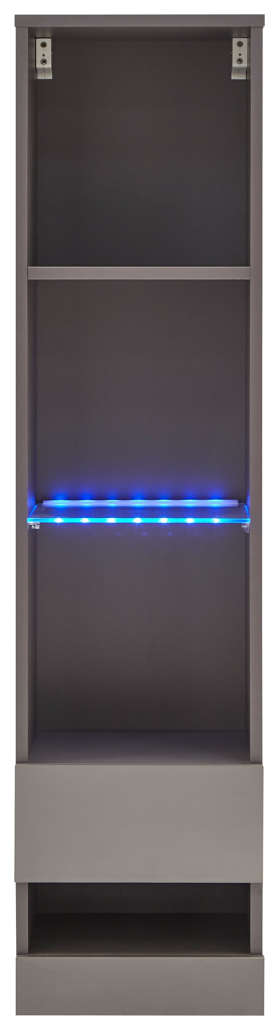 Galicia Tall Shelf Unit With Led Grey – GFW