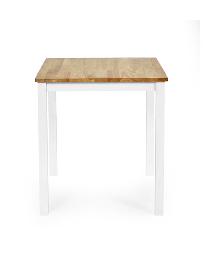 Linwood White and Oak 69cm Square Dining Table – Julian Bowen, view 3