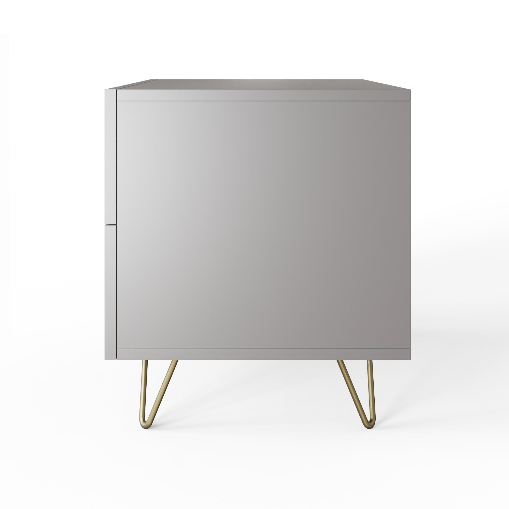 Thalia 2 Drawer Bedside Table – Grey