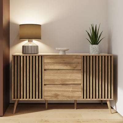 Rowan Large Sideboard Oak – GFW, view 2