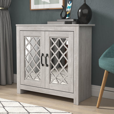 Tiverton Shoe Cabinet Dusty Grey Oak – GFW, view 3