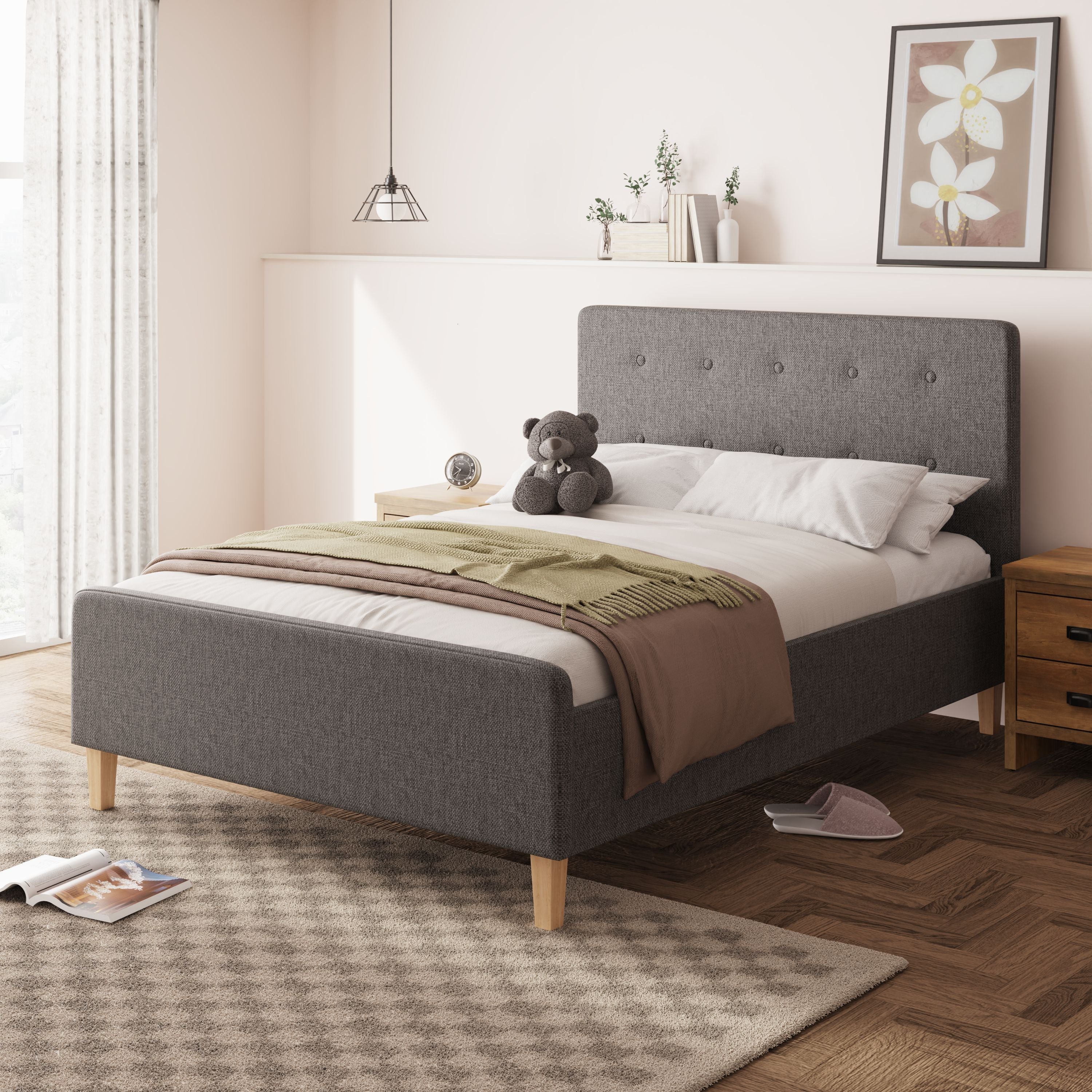 Ashbourne Ottoman Bed Dark Grey – GFW, view 14