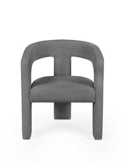 Elara Grey Chenille Upholstered  Chair – Julian Bowen, view 3