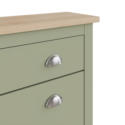 Lancaster 2Dr 1Drw Shoe Cabinet Sage Green – GFW, view 6