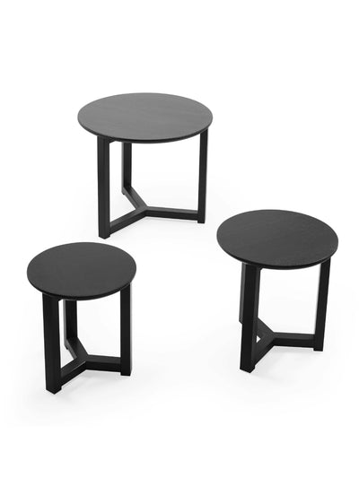 Nidri Black Nest Of 3 Tables – Julian Bowen, view 8