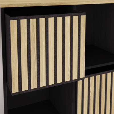 Kube 2X2 Storage Kube Black/Medium Oak – GFW, view 5