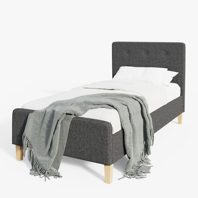 Ashbourne Fabric Upholstered Bed Grey – GFW, view 17