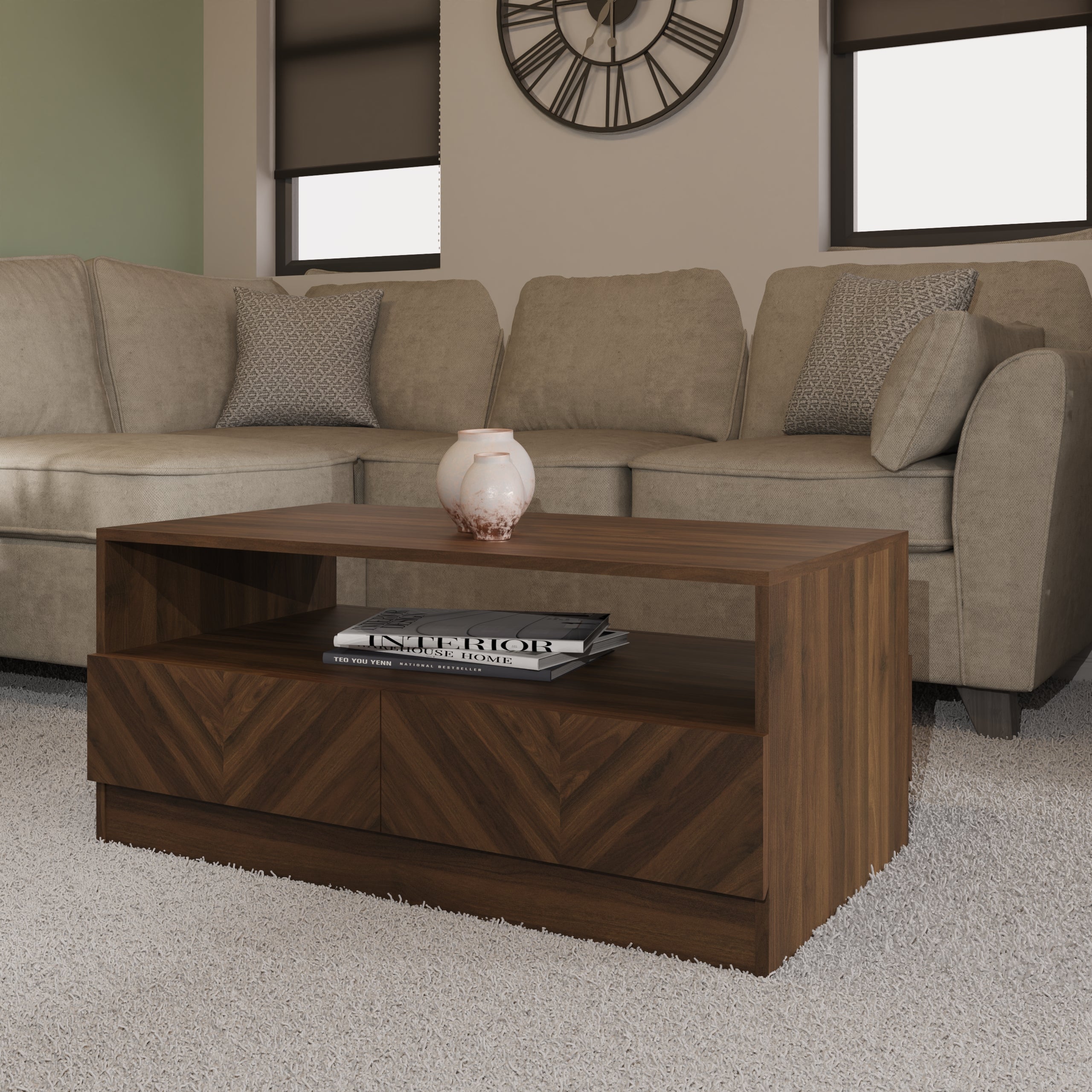 Catania Coffee Table Royal Walnut – GFW, view 2
