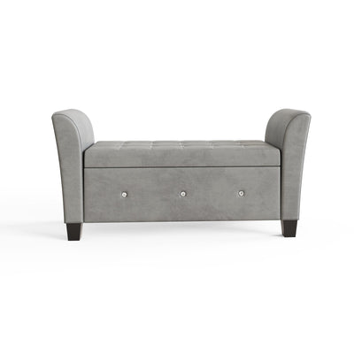 Verona Diamante Window Seat Grey Chenille – GFW, view 6