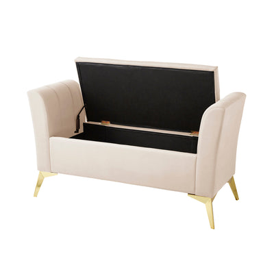 Pettine Ottoman Storage Bench Natural – GFW, view 5