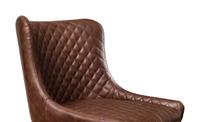 Luxe Faux Leather Barstool - Brown – Julian Bowen, view 3