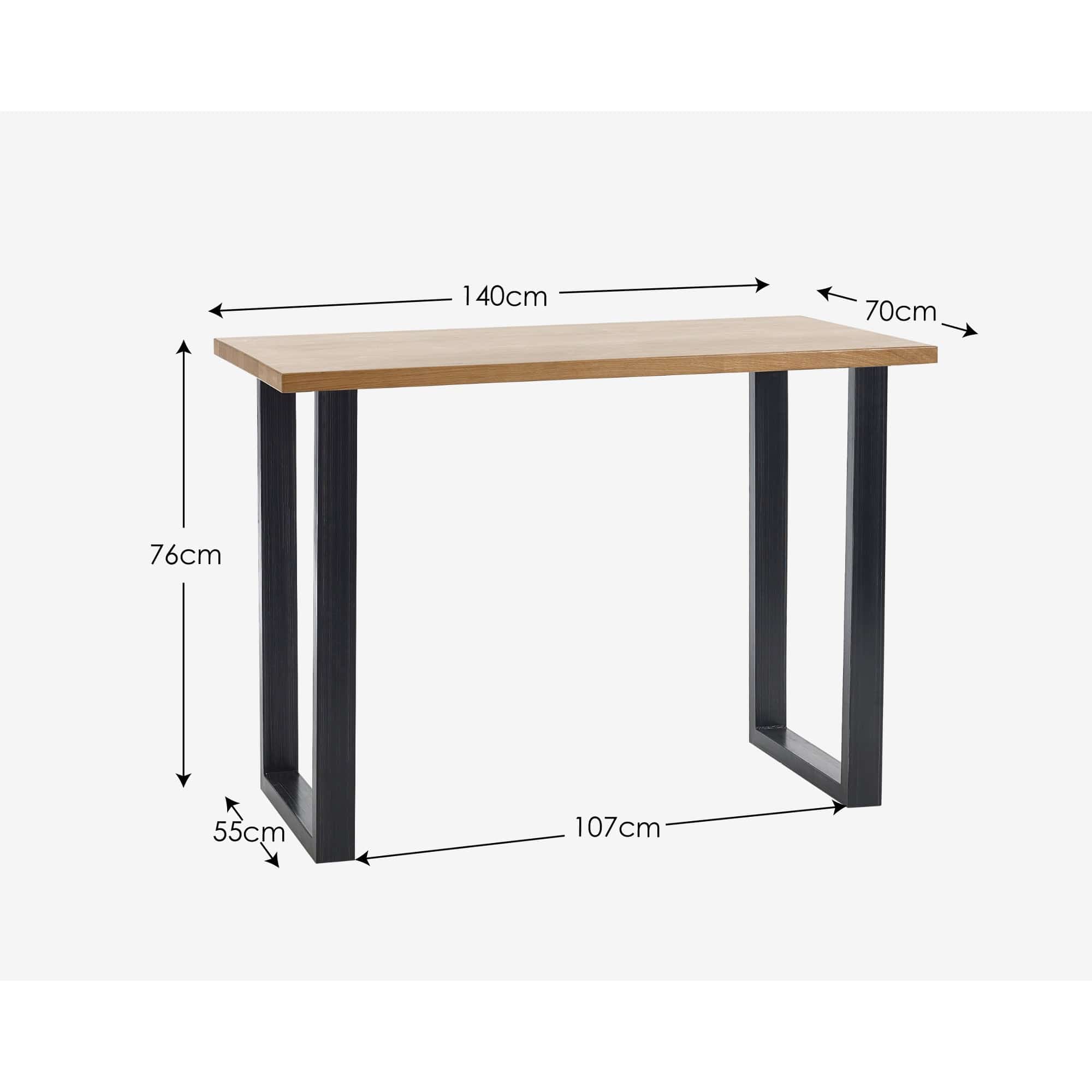 Brooklyn Bar Table Oak – Julian Bowen, view 6
