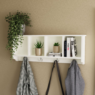 Kempton Wall Rack White – GFW, view 2