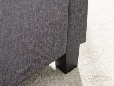 Verona Ottoman Bench Charcoal Grey Fabric – GFW, view 10