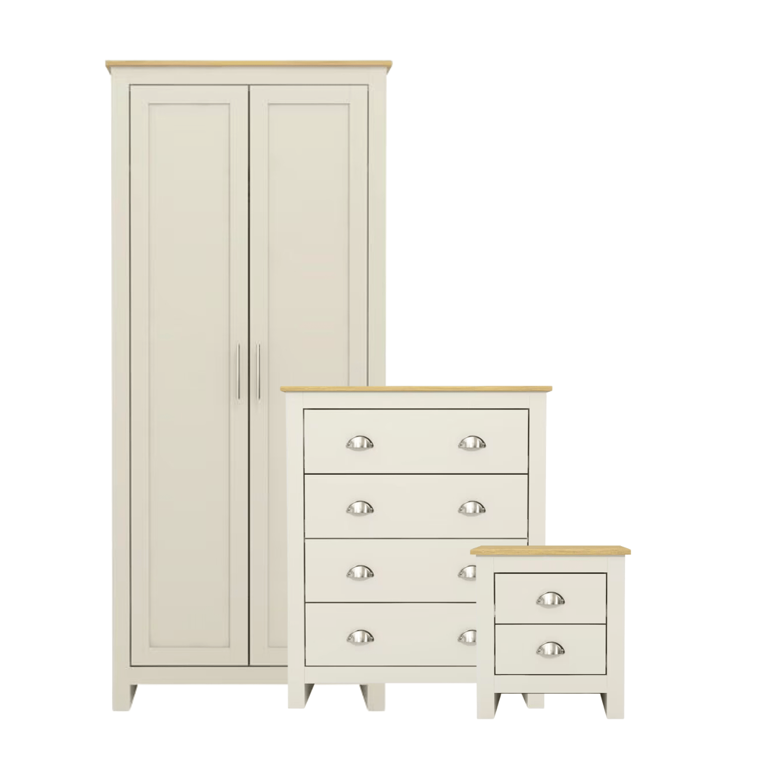 Lancaster 3 Piece Bedroom Set Cream – GFW