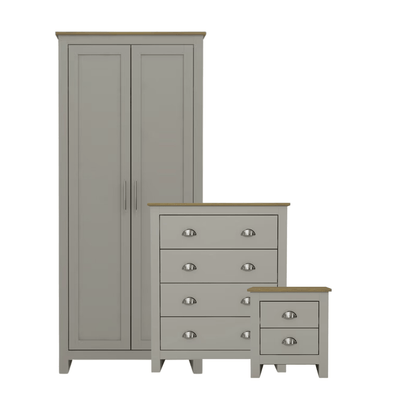 Lancaster 3 Piece Bedroom Set Grey – GFW