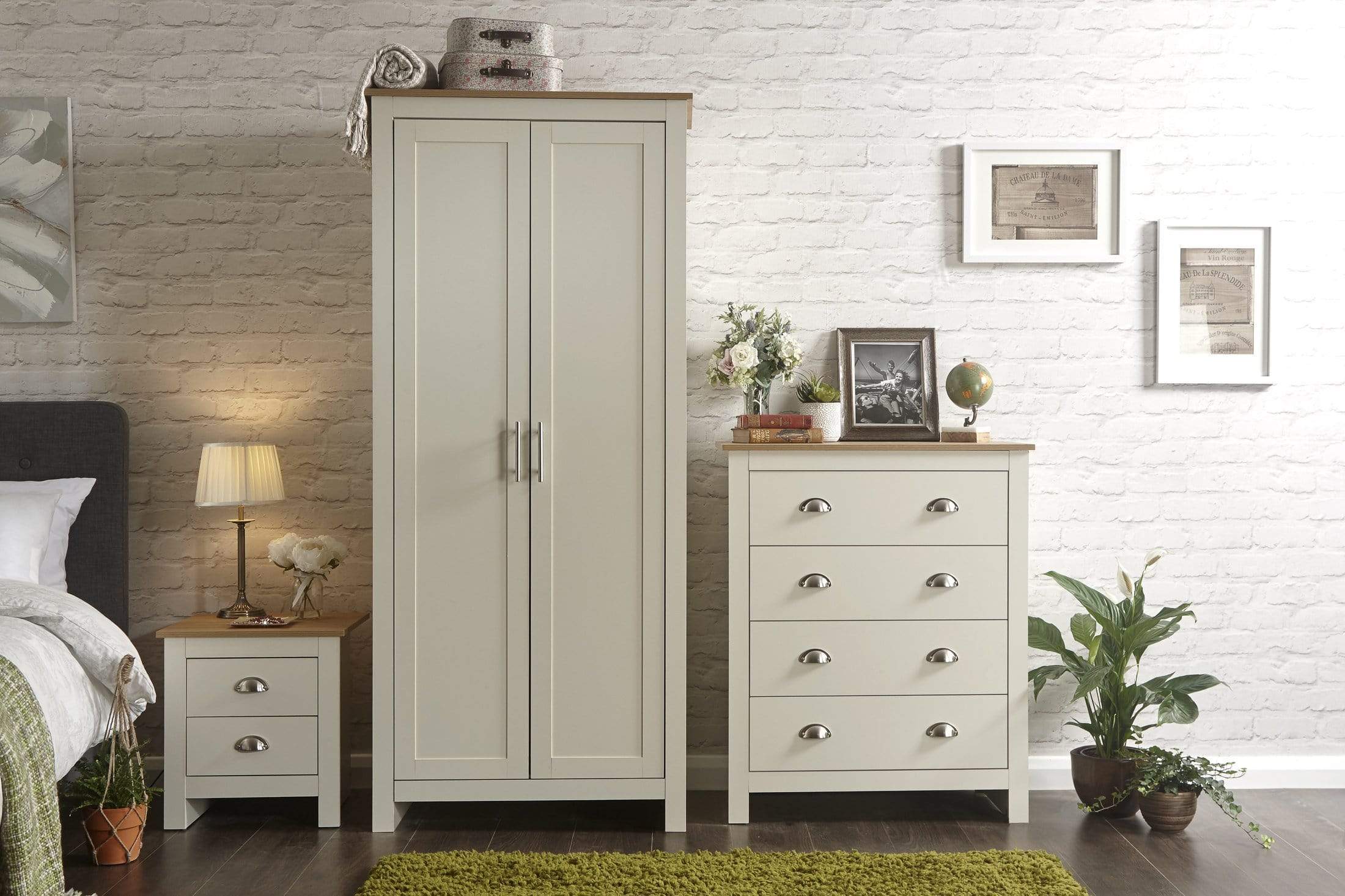 Lancaster 3 Piece Bedroom Set Cream – GFW, view 4
