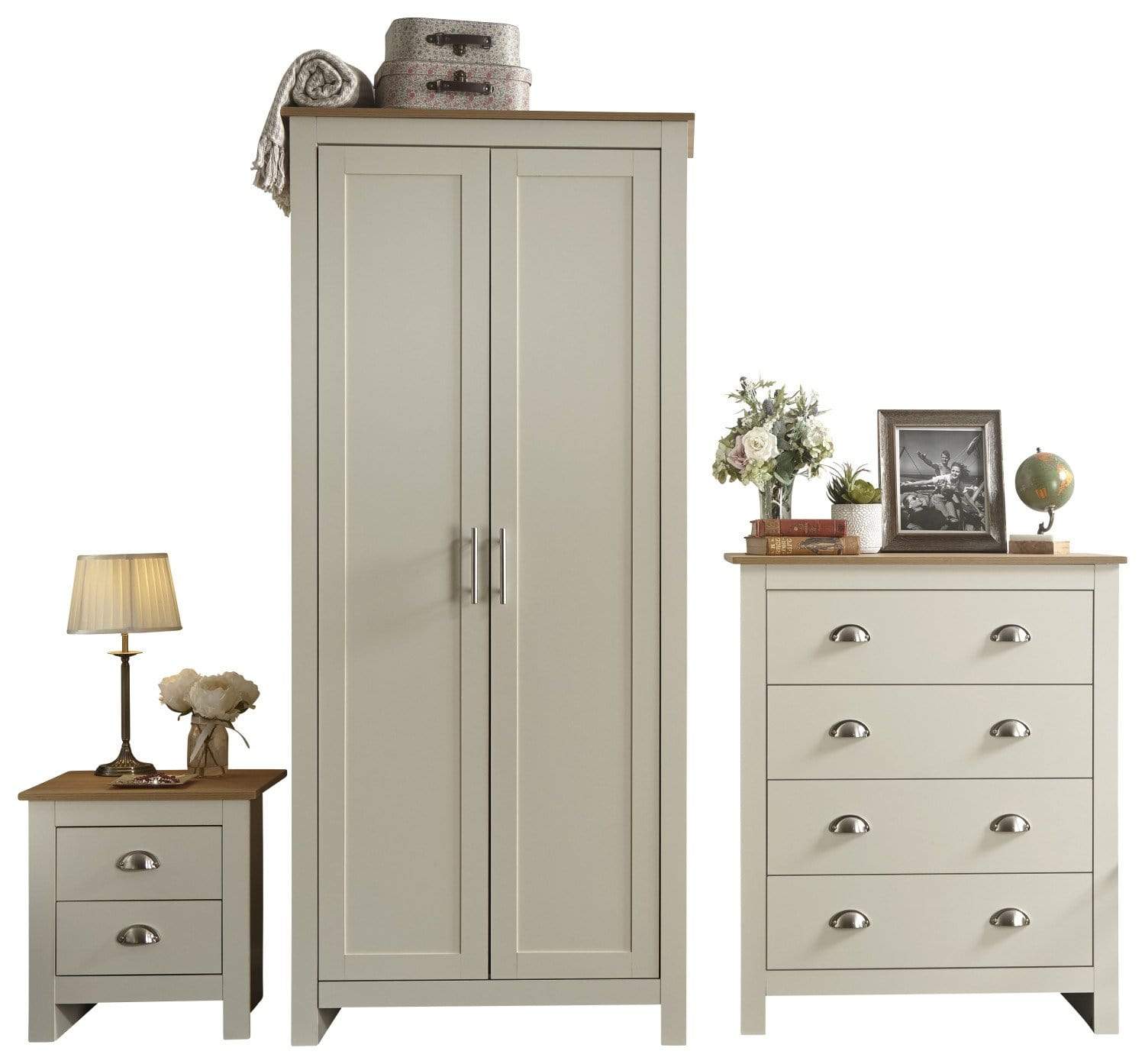 Lancaster 3 Piece Bedroom Set Cream – GFW, view 3