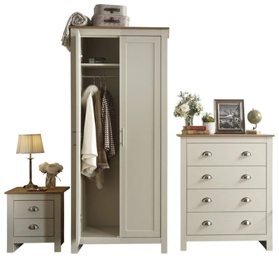 Lancaster 3 Piece Bedroom Set Cream – GFW, view 2