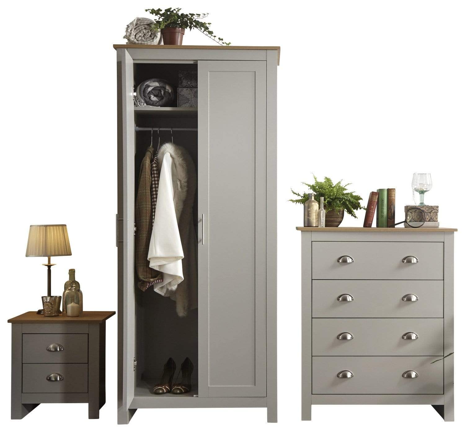 Lancaster 3 Piece Bedroom Set Grey – GFW, view 4
