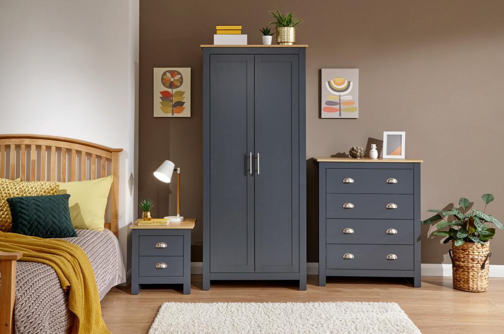 Lancaster 3 Piece Bedroom Set Slate Blue – GFW, view 3