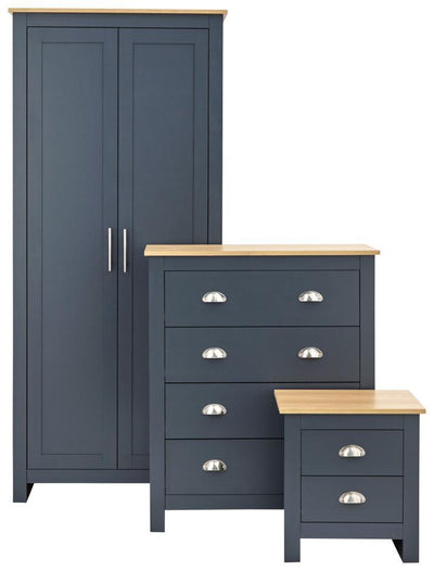 Lancaster 3 Piece Bedroom Set Slate Blue – GFW