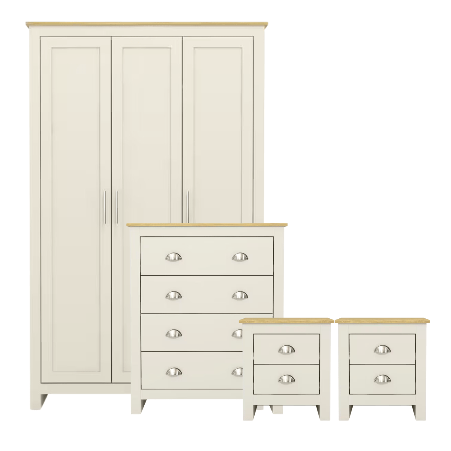 Lancaster 4 Piece Bedroom Set Cream – GFW