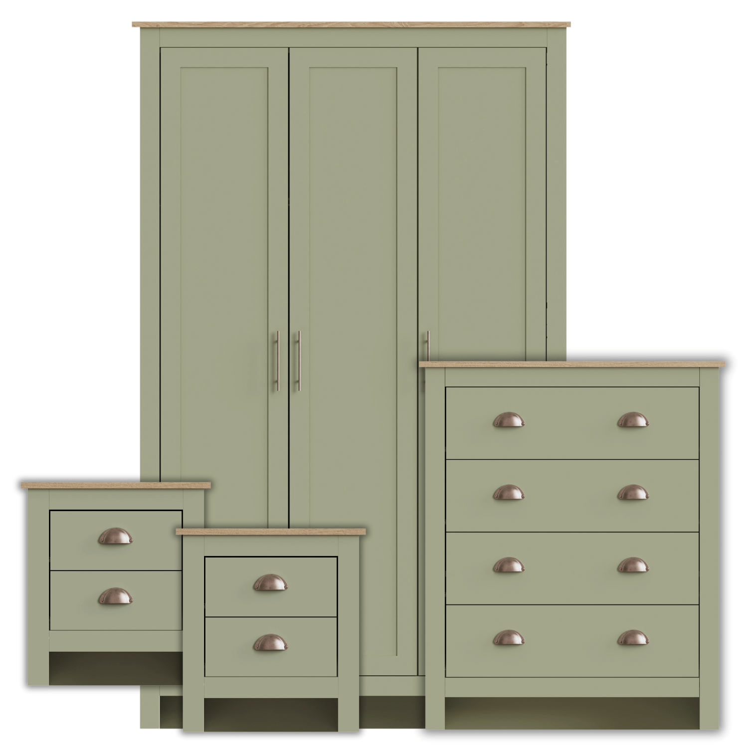 Lancaster 4 Piece Bedroom Set Sage Green – GFW