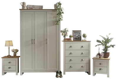 Lancaster 4 Piece Bedroom Set Cream – GFW, view 4