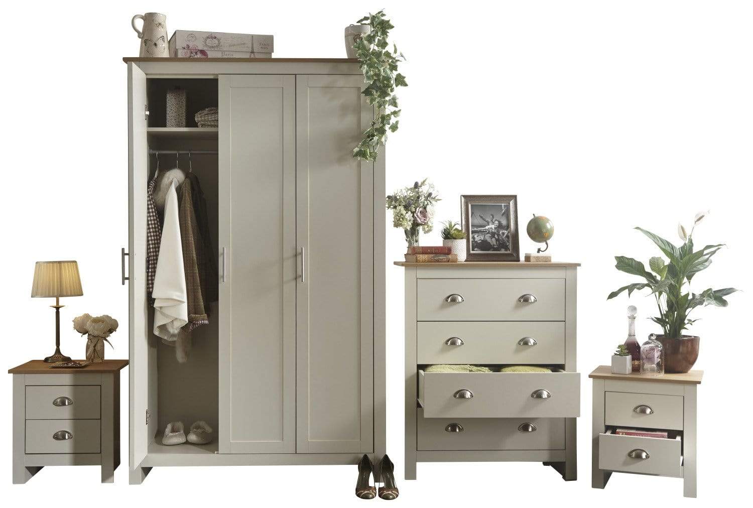 Lancaster 4 Piece Bedroom Set Cream – GFW, view 23