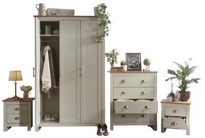 Lancaster 4 Piece Bedroom Set Cream – GFW, view 23