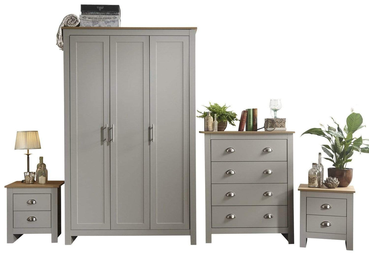 Lancaster 4 Piece Bedroom Set Grey – GFW, view 3