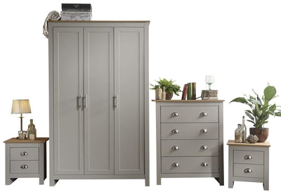 Lancaster 4 Piece Bedroom Set Grey – GFW, view 3